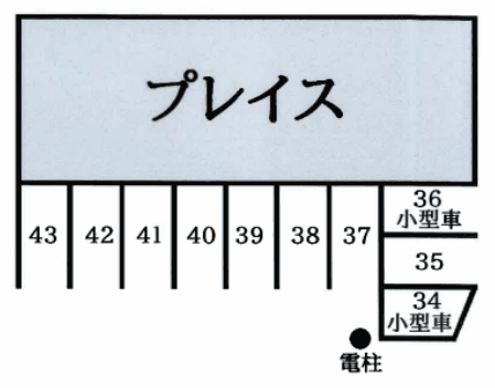 武内駐車場の駐車配置図