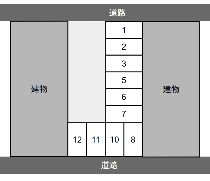 さくらパーキングの駐車配置図