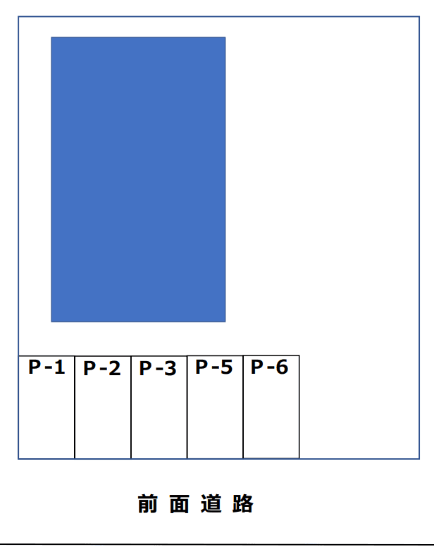 メゾン・ド・アヤ月極敷地内駐車場の駐車配置図