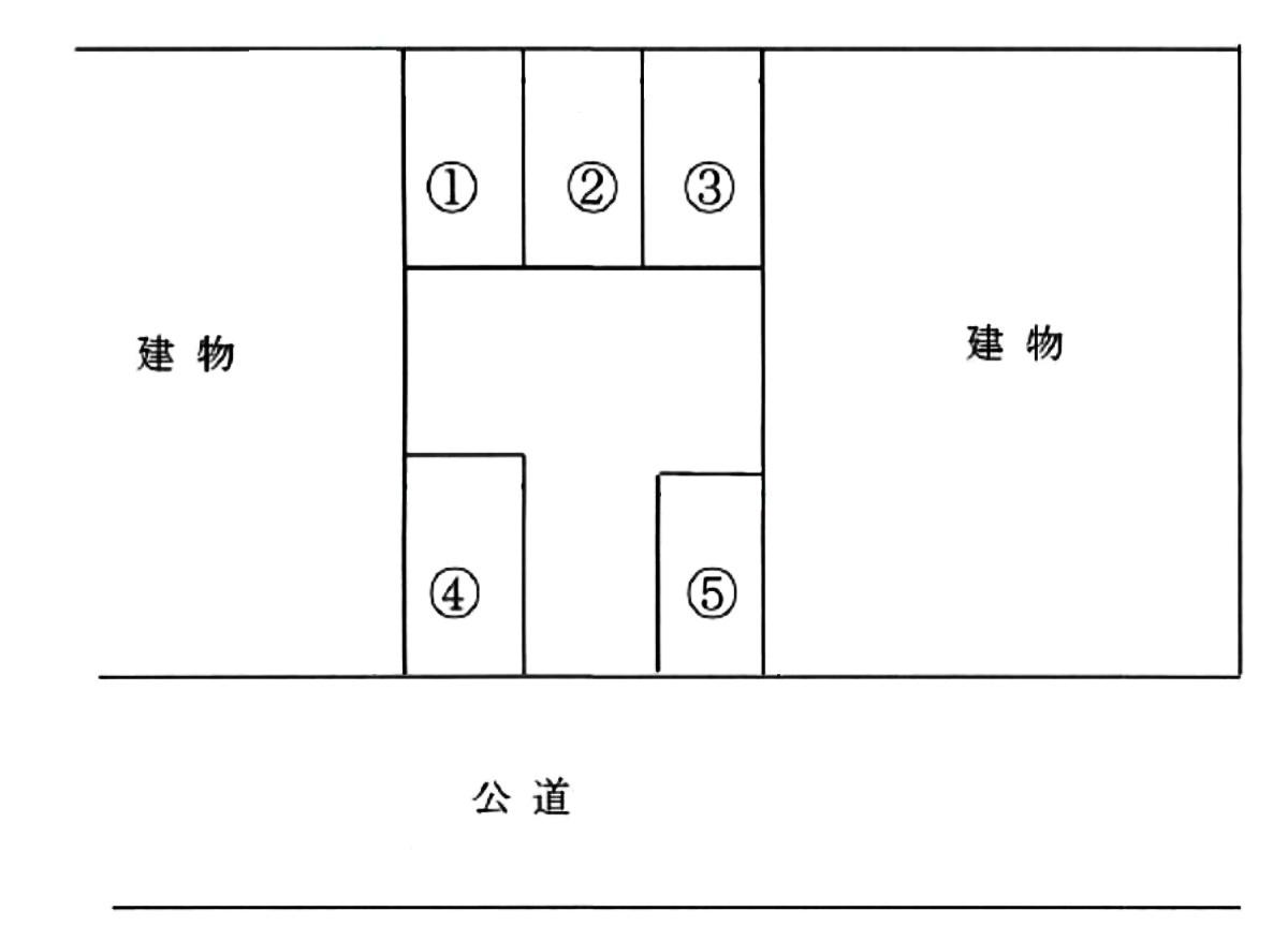 秋元多美パーキングの駐車配置図