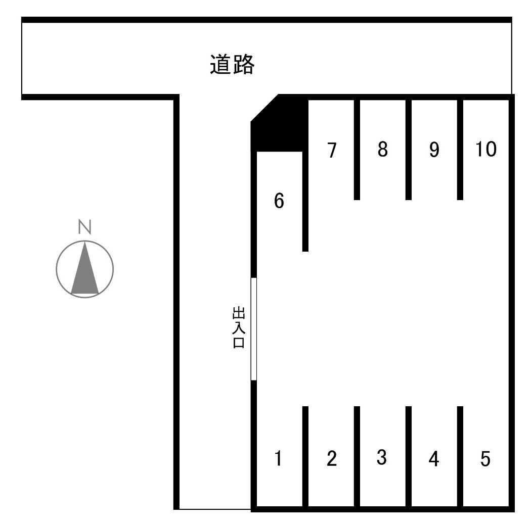郷ケ丘2丁目駐車場の駐車配置図