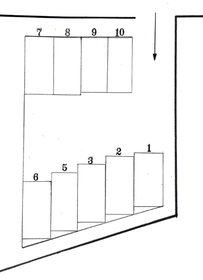 高須南平川駐車場の駐車配置図