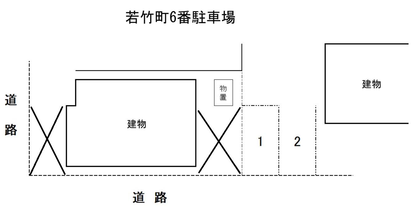 若竹町6番駐車場の駐車配置図