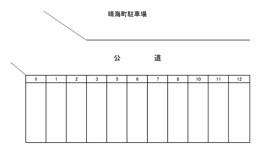 晴海町駐車場の駐車配置図