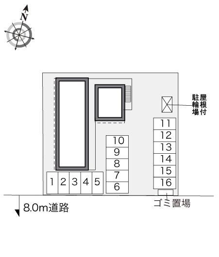 サザンヒルズ雅(32989)の駐車配置図