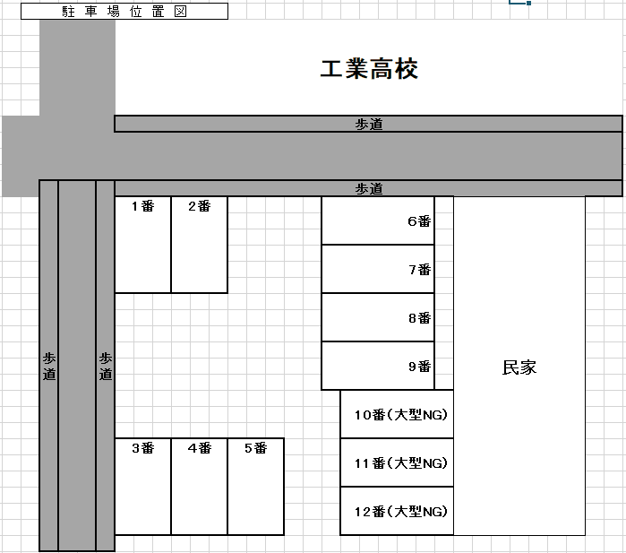 宮の森3丁目 篠原駐車場の駐車配置図