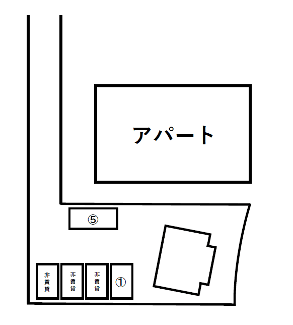 井上駐車場の駐車配置図