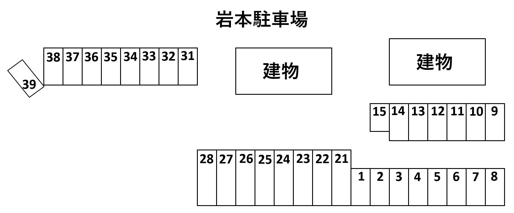 岩本駐車場の駐車配置図