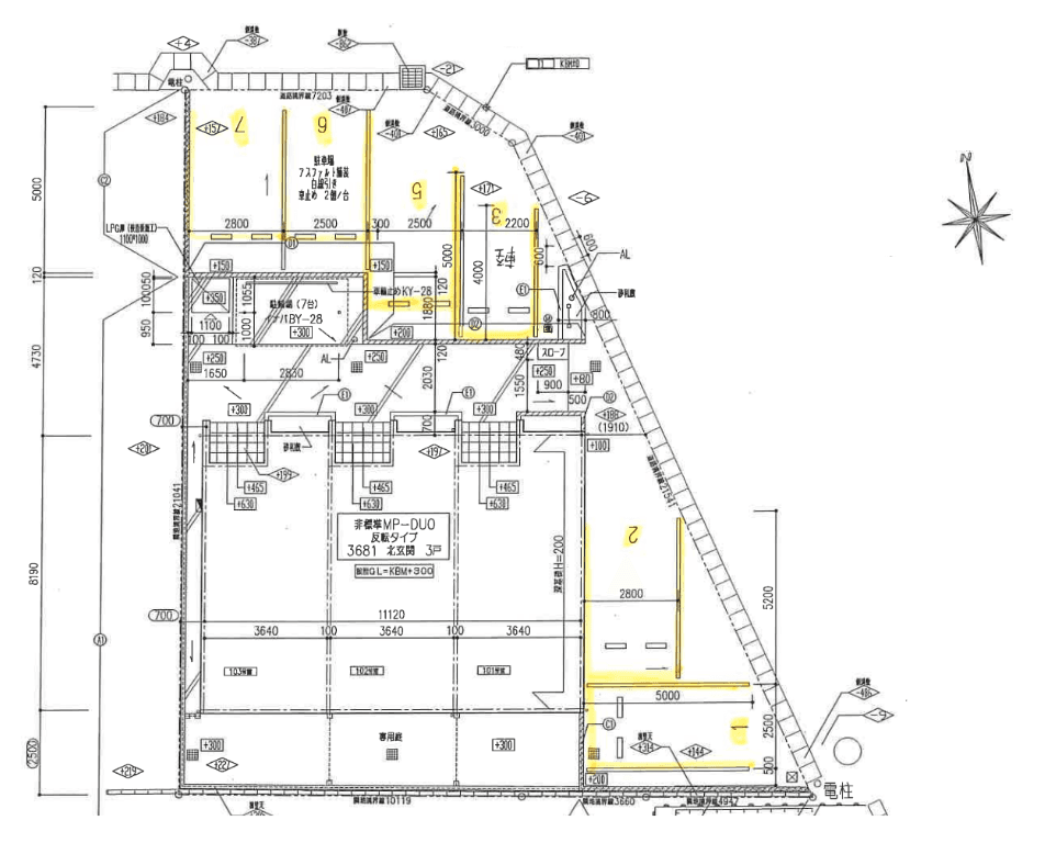 Confor Demeure Ⅲの駐車配置図