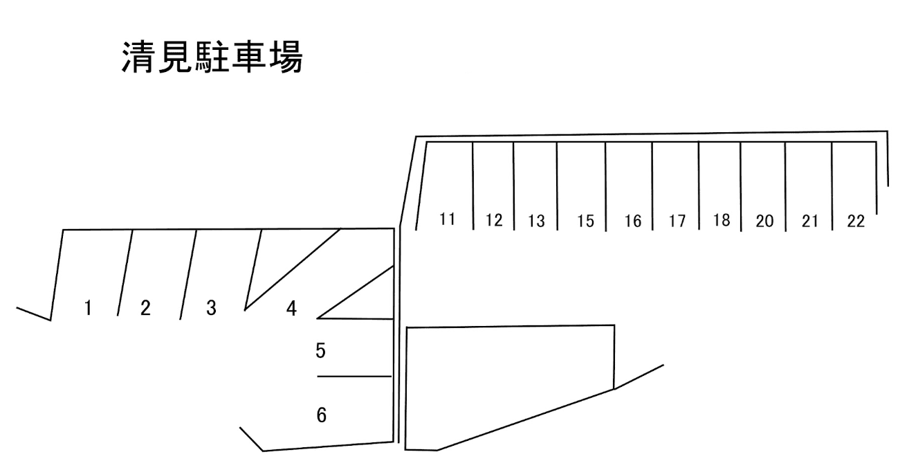 清見駐車場の駐車配置図