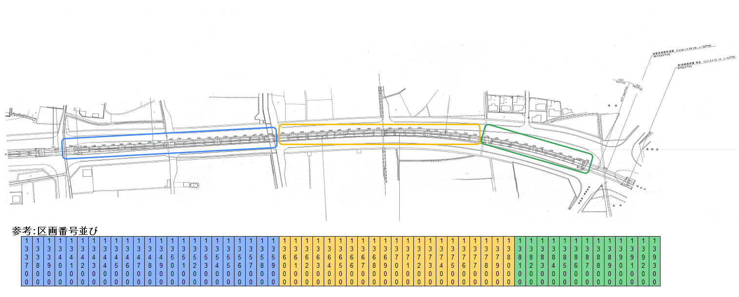 高架下07(1337-1393)の駐車配置図