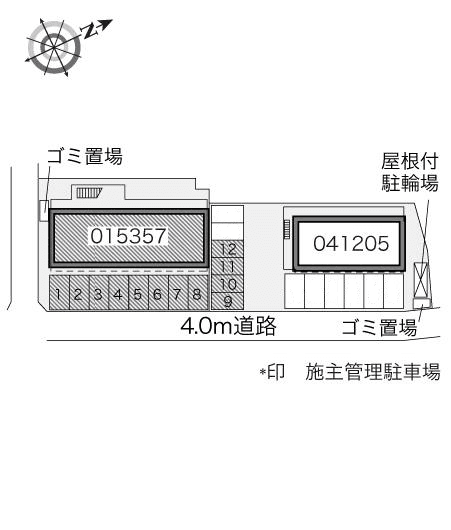 つるしま(15357) 敷地外駐車場の駐車配置図
