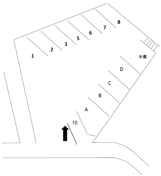 久保寺駐車場の駐車配置図