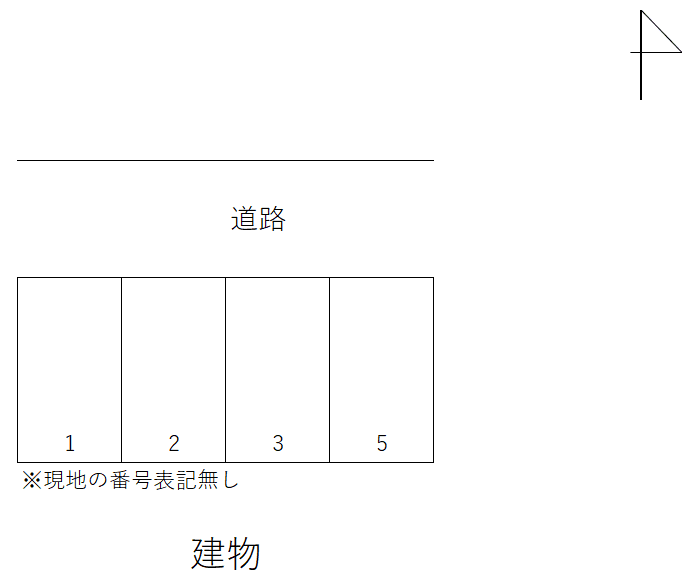 葛ケ丘駐車場の駐車配置図