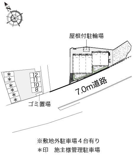 柊(41535) 敷地外駐車場の駐車配置図