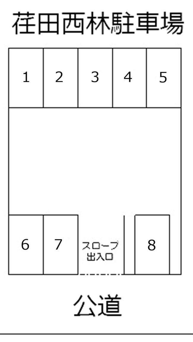 荏田西林駐車場の駐車配置図