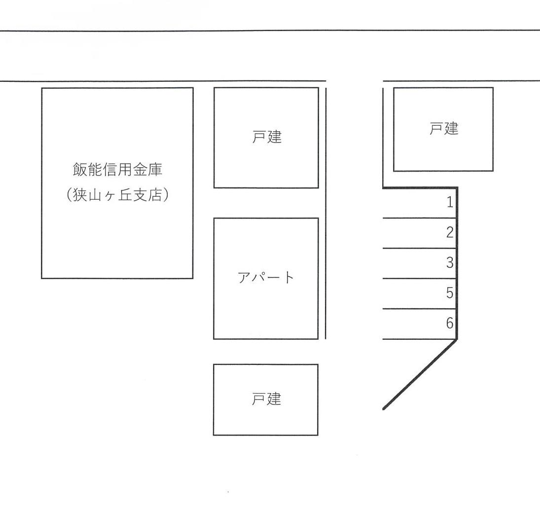 狭山ヶ丘1丁目駐車場の駐車配置図