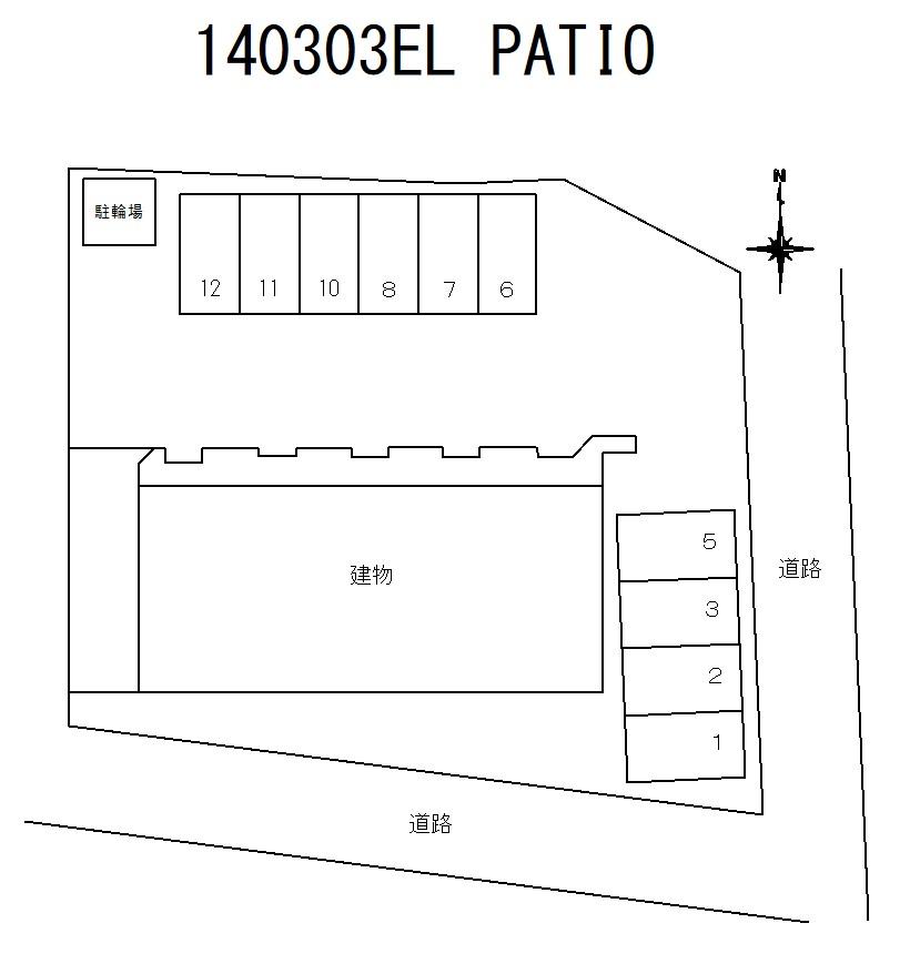 EL PATIOの駐車配置図