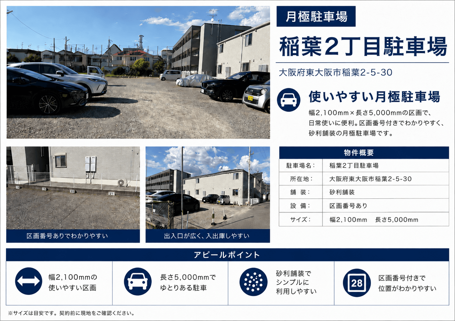 稲葉2丁目駐車場の外観・駐車場イメージ1枚目