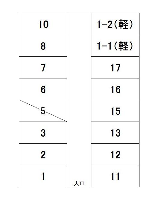 粟田2丁目貸駐車場の駐車配置図