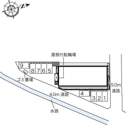 ハピネス粟野(45060)の駐車配置図