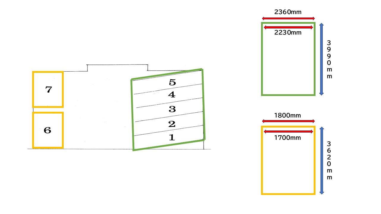 コーラル駐車場の駐車配置図