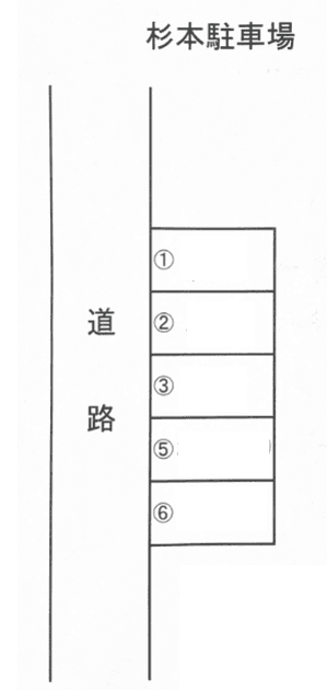 杉本駐車場の駐車配置図
