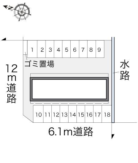 クラージュ富塚Ⅰ(13813)の駐車配置図