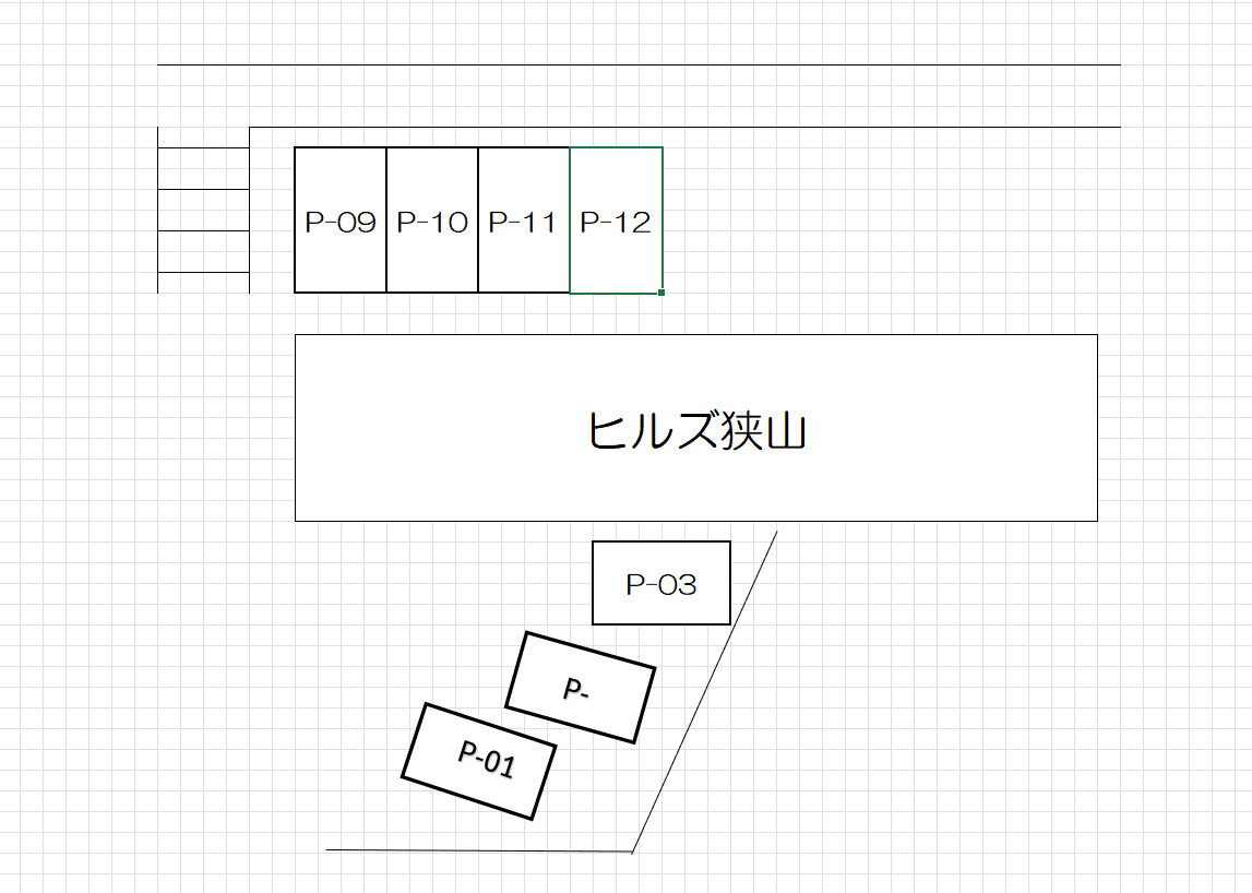 ヒルズ狭山の駐車配置図