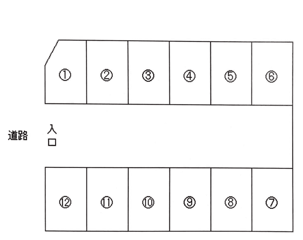 出花1丁目駐車場の駐車配置図