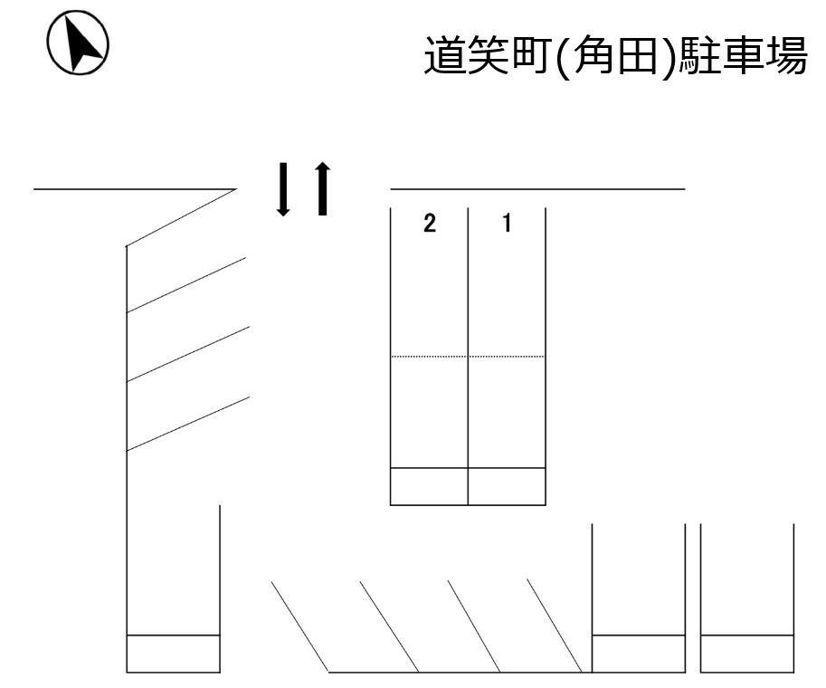 道笑町(角田)駐車場の駐車配置図