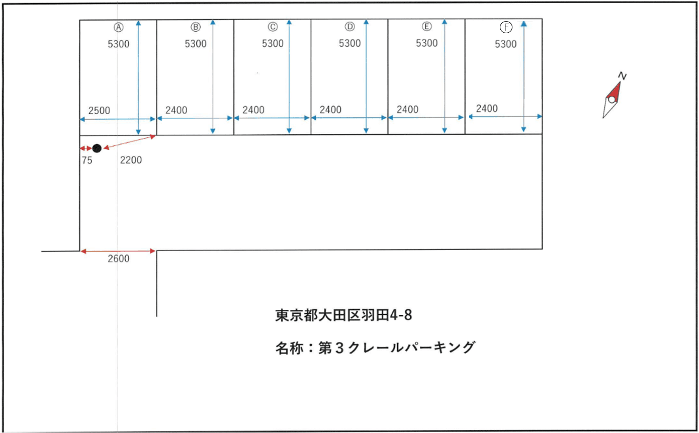 第3クレールパーキングの駐車配置図