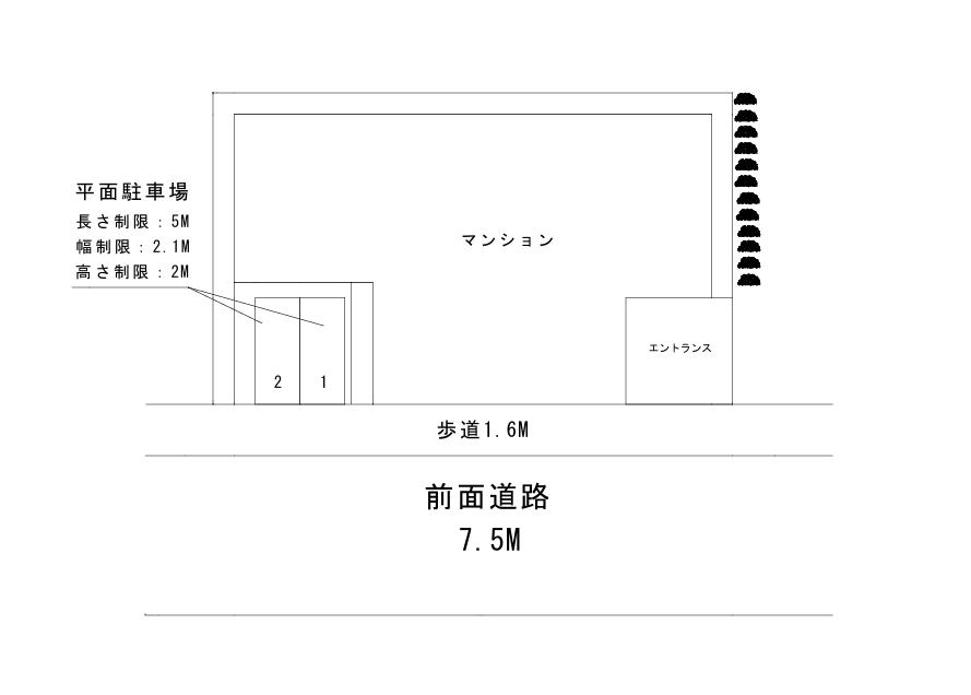 東日暮里2丁目 第2駐車場の駐車配置図