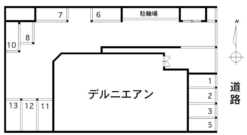 デルニエアンの駐車配置図