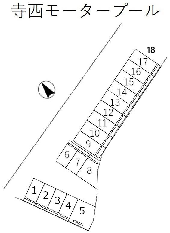 寺西モータープールの駐車配置図