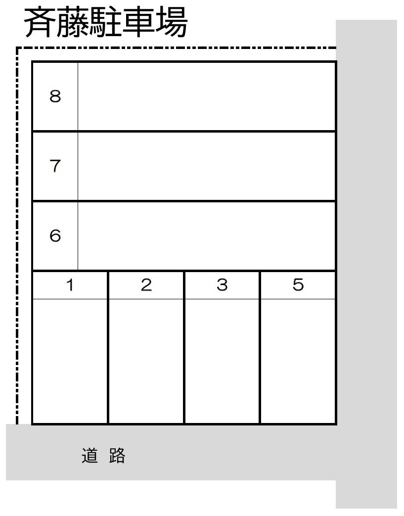 斉藤駐車場の駐車配置図