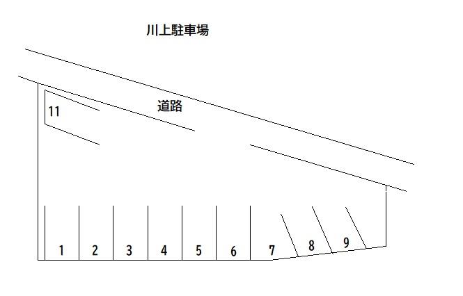 川上駐車場の駐車配置図