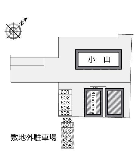 Blooming(26190) 敷地外駐車場の駐車配置図