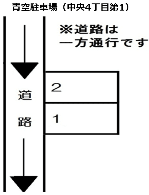 青空駐車場(中央4丁目第1)の駐車配置図