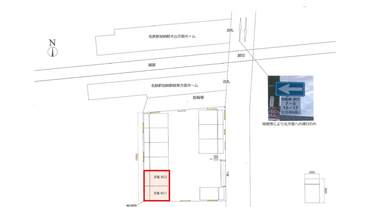 新加納駅前第1の駐車配置図