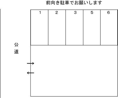 西松山町四丁目(小木曽)駐車場の駐車配置図