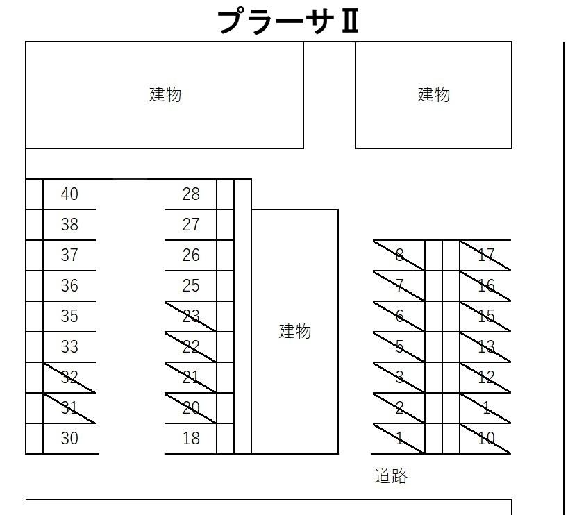 プラーサⅡの駐車配置図