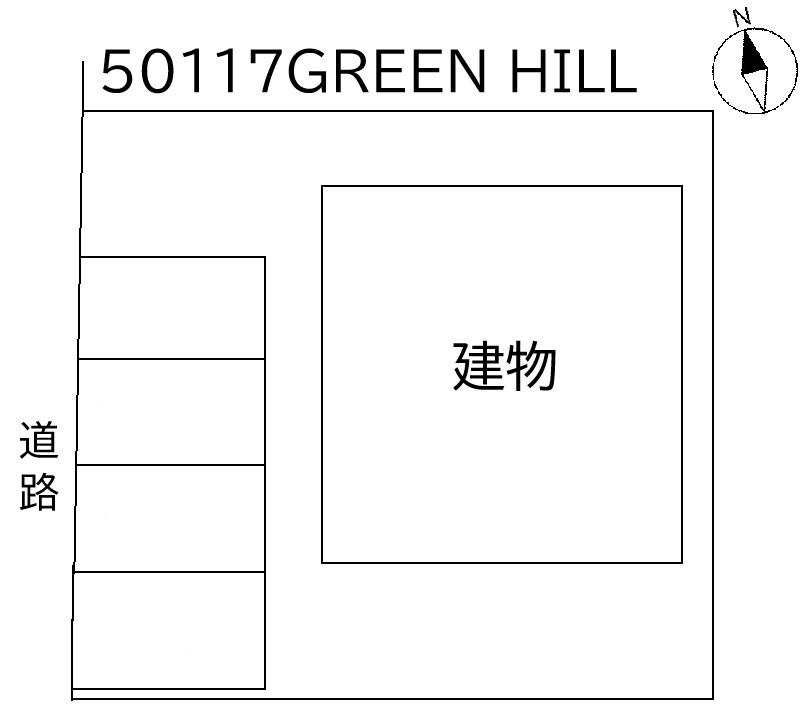 GREEN HILLの駐車配置図
