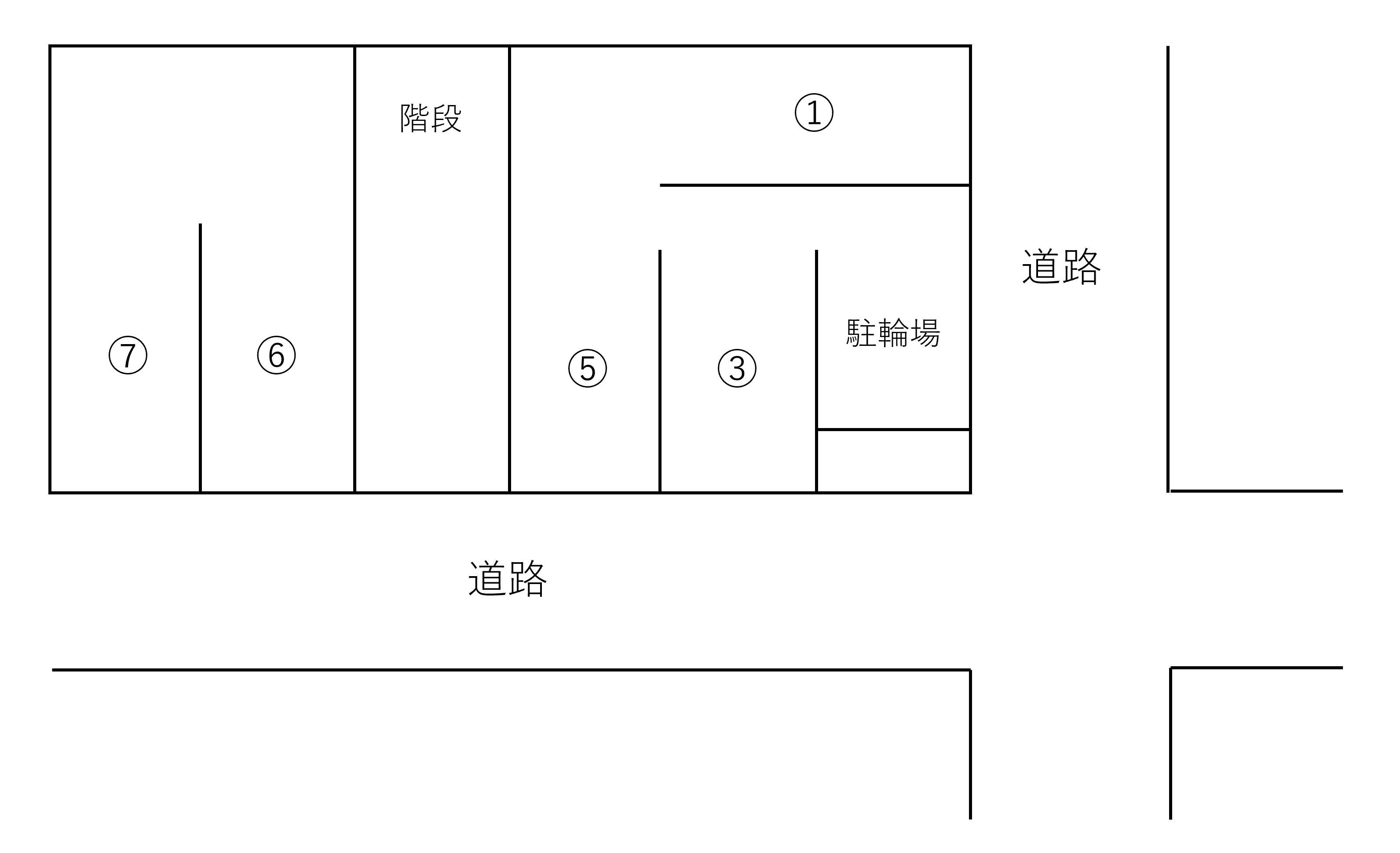 THECITY三国本町付属駐車場の駐車配置図