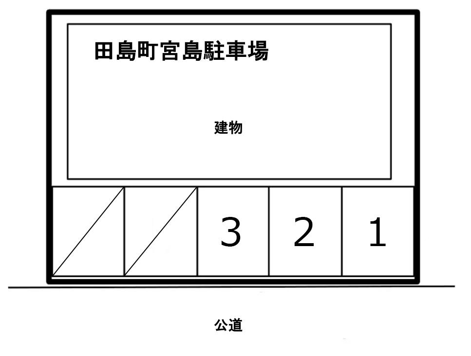 田島町宮島駐車場の駐車配置図