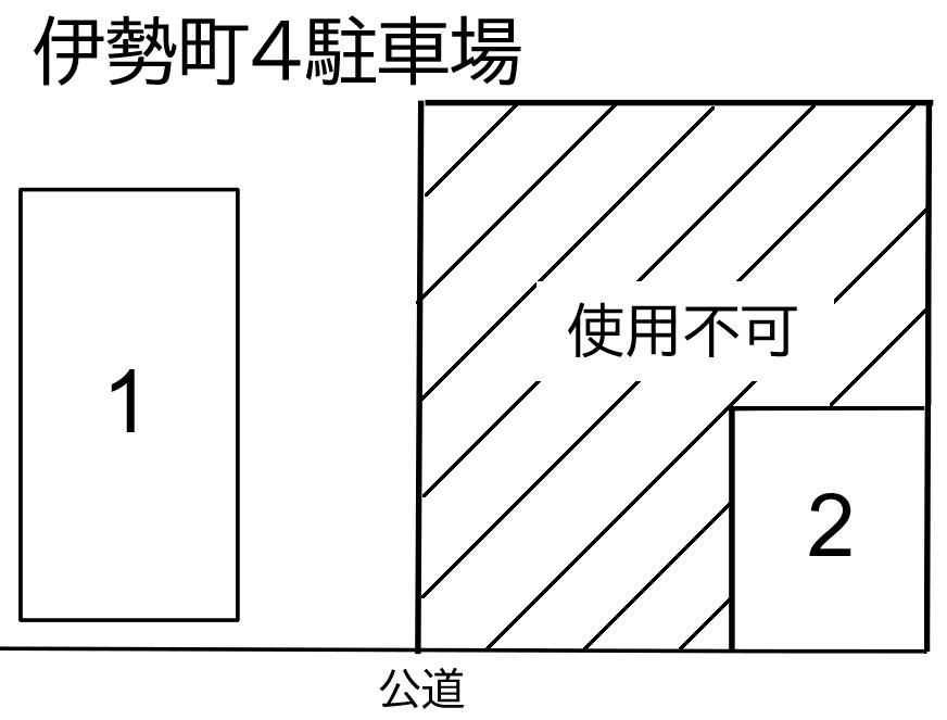 伊勢町4駐車場の駐車配置図