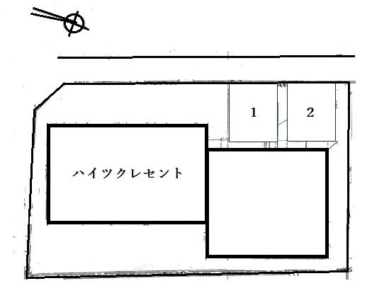 ハイツクレセントの駐車配置図