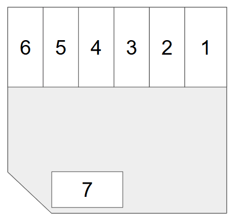 東武足利駅前駐車場の駐車配置図