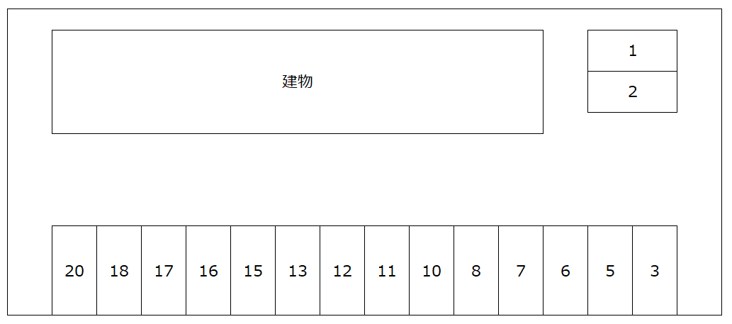 グラシアB別駐車場の駐車配置図
