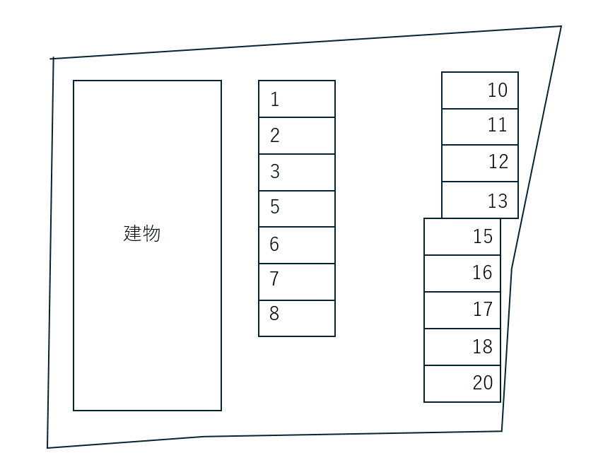etoile h別駐車場の駐車配置図